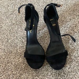 Black Lulus strappy heels